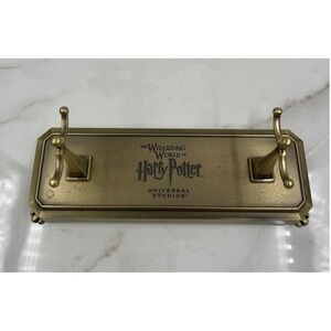 Harry Potter Universal Studios Double Wand Stand Antique Brass Wizarding World